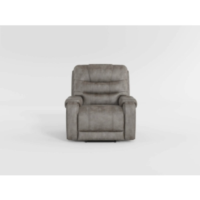 Fauteuil inclinable manuel Erron, microfibre gris brun, coussins en mousse