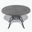 Ensemble de salle à manger 5 pièces en aluminium coulé résistant aux intempéries, comprenant 4 chaises pivotantes et une table ronde de 47,24 po avec structure noire (même SKU: W1710S00448)