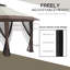Pavillon de jardin avec filet Outsunny 13 pi x 13 pi avec filet