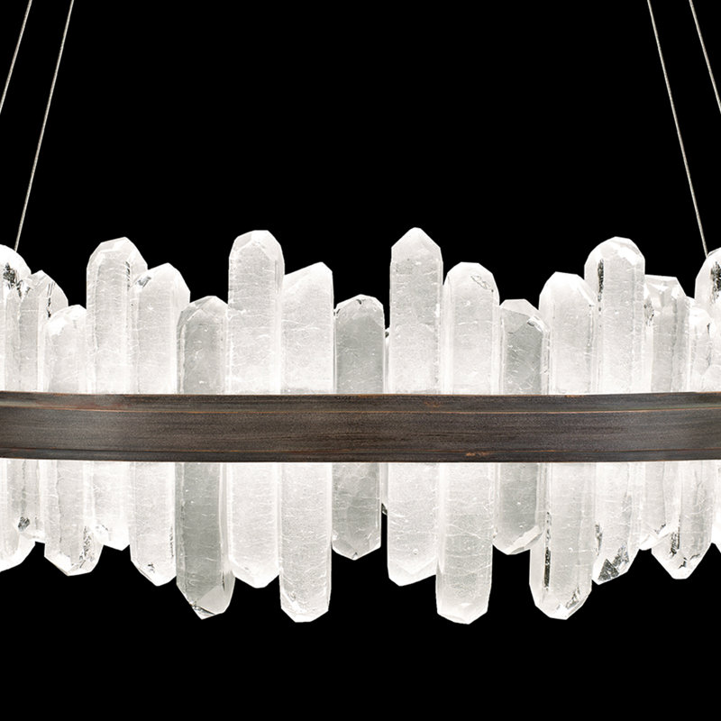 Lustre rond 41 po Lior, 3000, Bronze