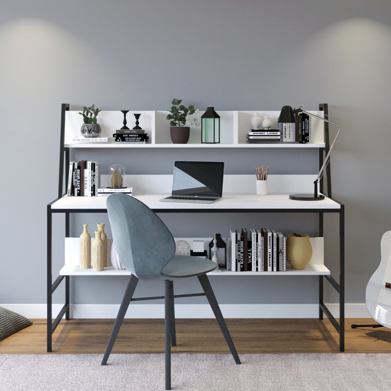 Mo Writing Desk, White/Black