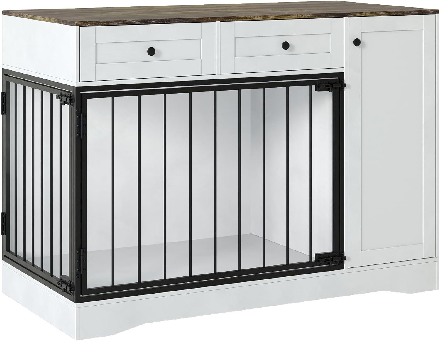 Gallery Detail: Ophelia Co 47 Farmhouse Dog Crate Furniture Indoor Kennel With