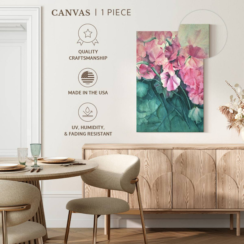 Harnek Sweet Peas Pink Pride, 51" H x 34" W