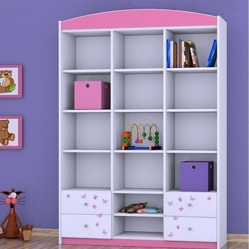 Jenna 183cm H X 132cm W Animals Kids Cube, Pink