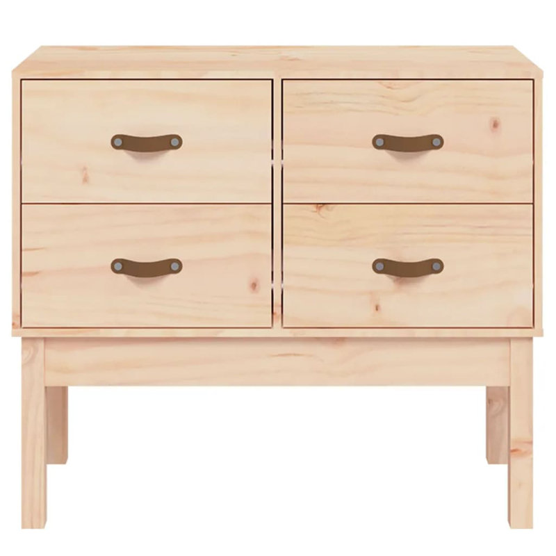 Kahea 90cm Solid Wood Sideboard, Brown