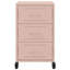 Aneyah 36cm W Steel Bedside Table-447055223