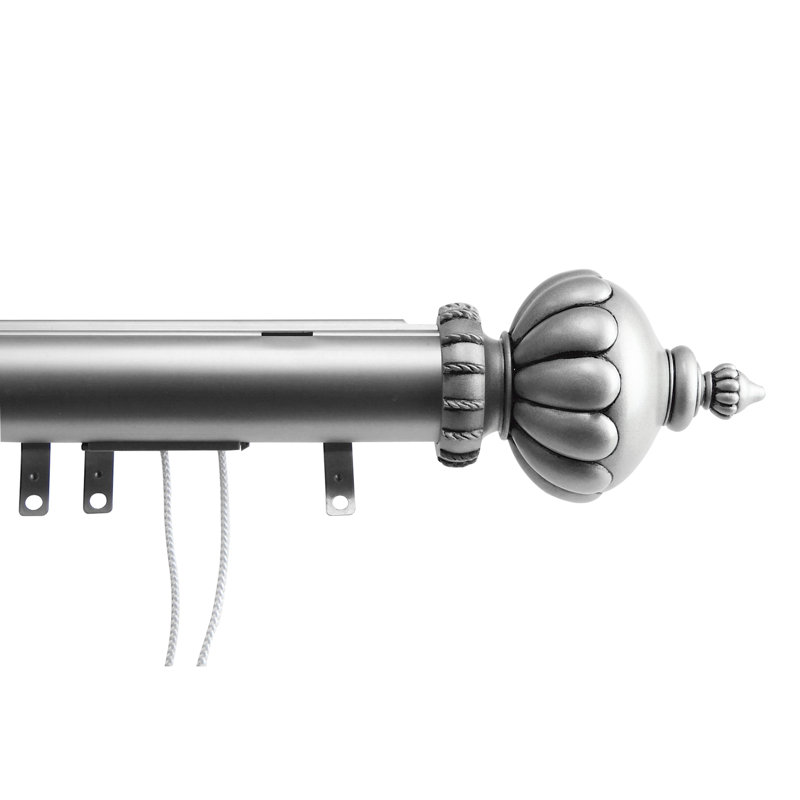 Tringle à rideau simple Felecia, l 48 po à 84 po, Nickel satiné