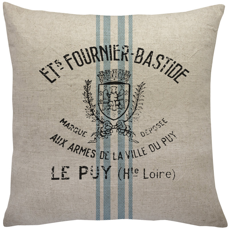 French Linen Reversible Throw Pillow
