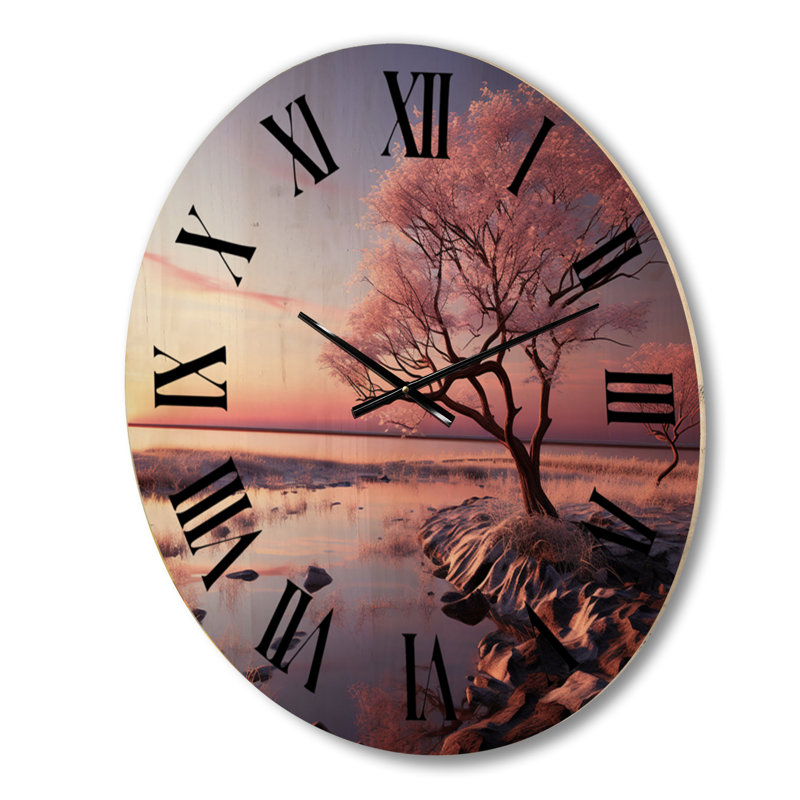Horloge murale en bois rose, Grand