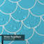 Rideau de douche en tissu bleu clair avec 12 crochets Fish Scales-1146965673