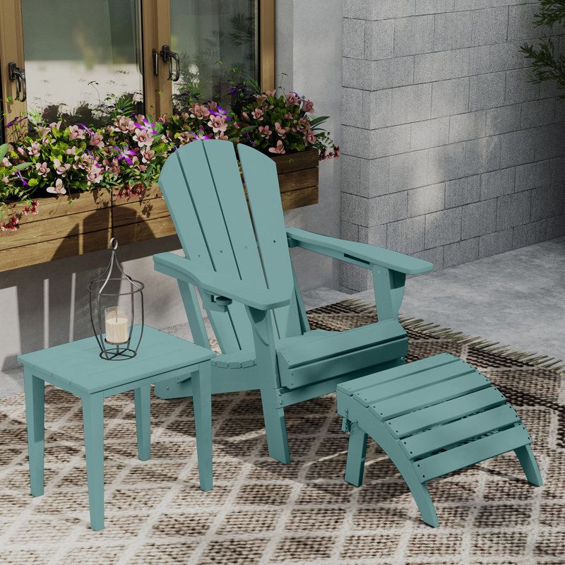 Repose-pieds pliable en plastique PEHD Adirondack, Aruba