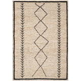 Bohemian Hand-Woven Ivory/Black Area Rug