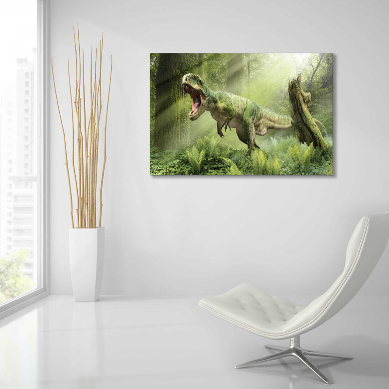 «Giganotosaurus», art mural en verre acrylique, H 24 po x l 36 po x P 0,2 po