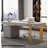 Modern Luxe Desk: Marble - Look Top & Functional Storage