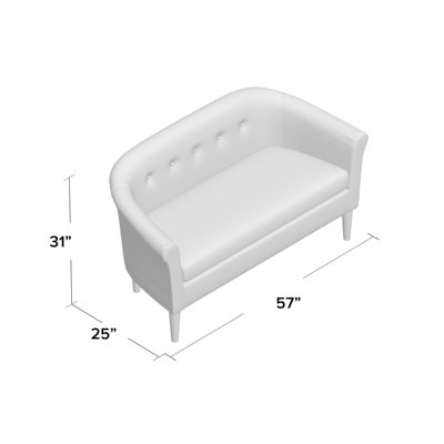 Reichenbach Upholstered 57'' Settee