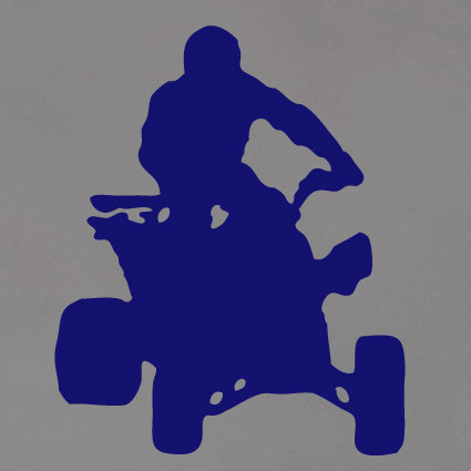 Décalcomanie murale quatre wheeler, Bleu marine