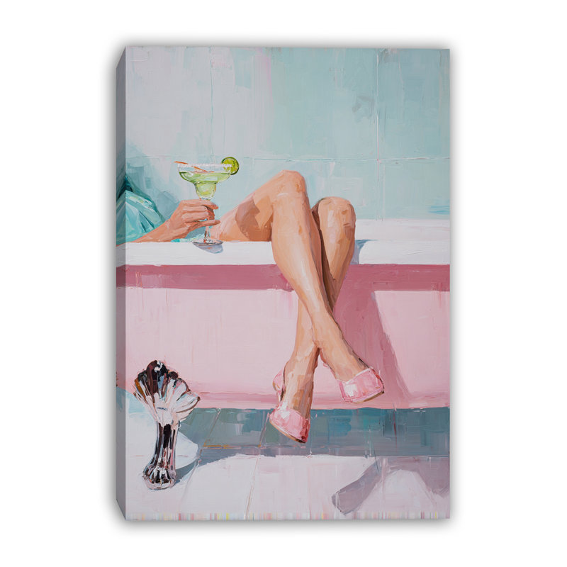 «Margarita Bath Break», art mural sur toile tendue, H 36 po x l 24 po x P 1,5 po