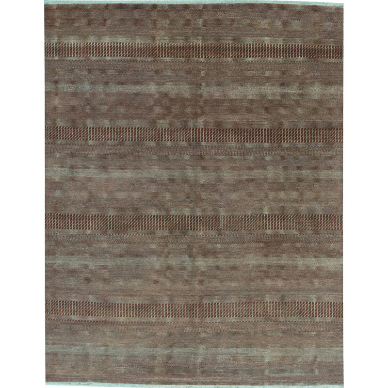 Striped Area Rug in Rust/Ivory/Brown