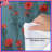 Red Wildflowers On Blue Comforter-126342712