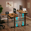 Adjustable L-Shaped Metal Base Standing Desk-1447367519-1447367505