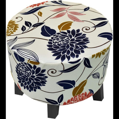 Waterproof Round Ottoman Covers Slipcover Stretch Footstool Protector Covers Soft Footrest Ottoman Seating Ottoman Throw Cover With Elastic Bottom For Living Room Indoor Outdoor