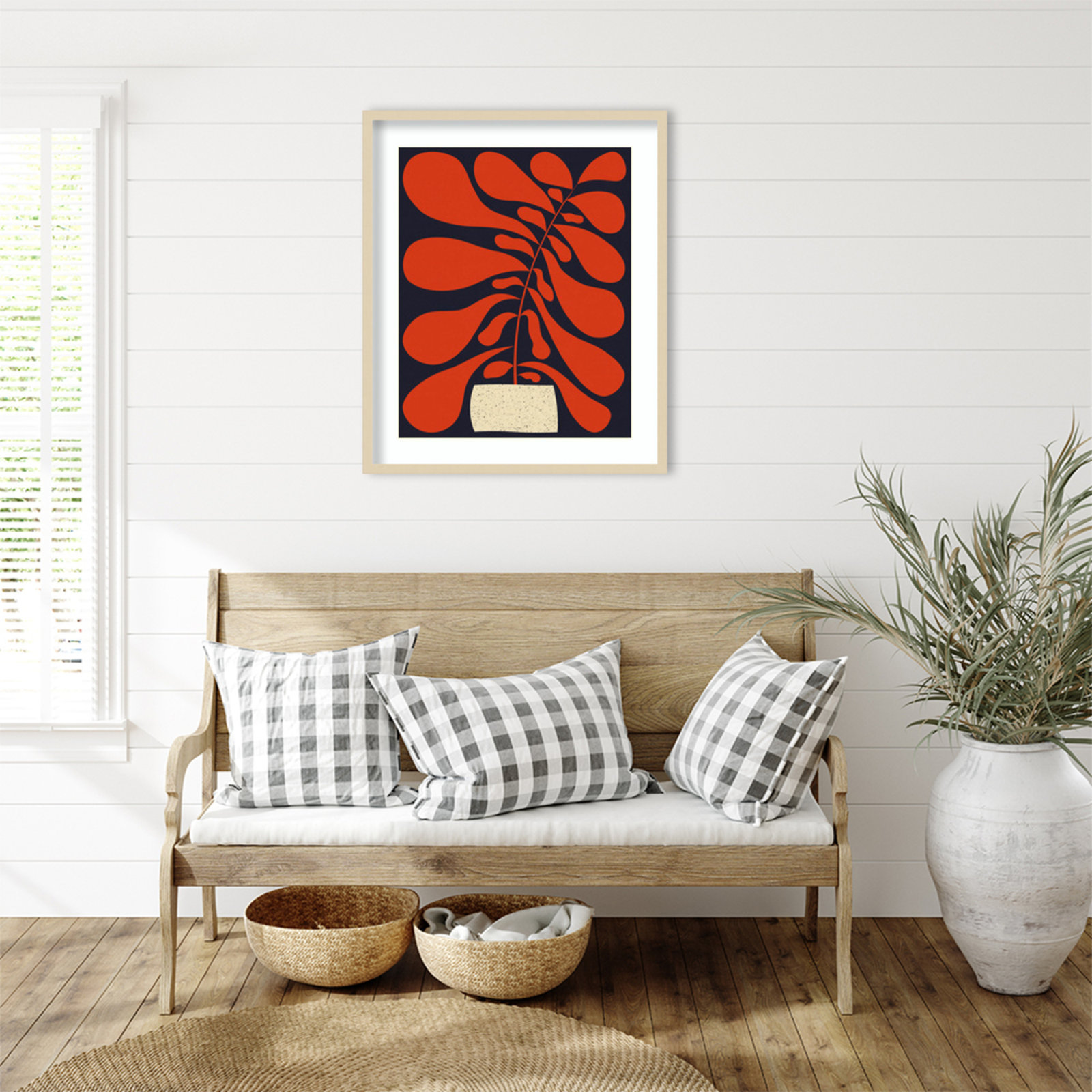 Lynne "Lazy Plant No. 1" Print, Brown, 33" H x 28" W