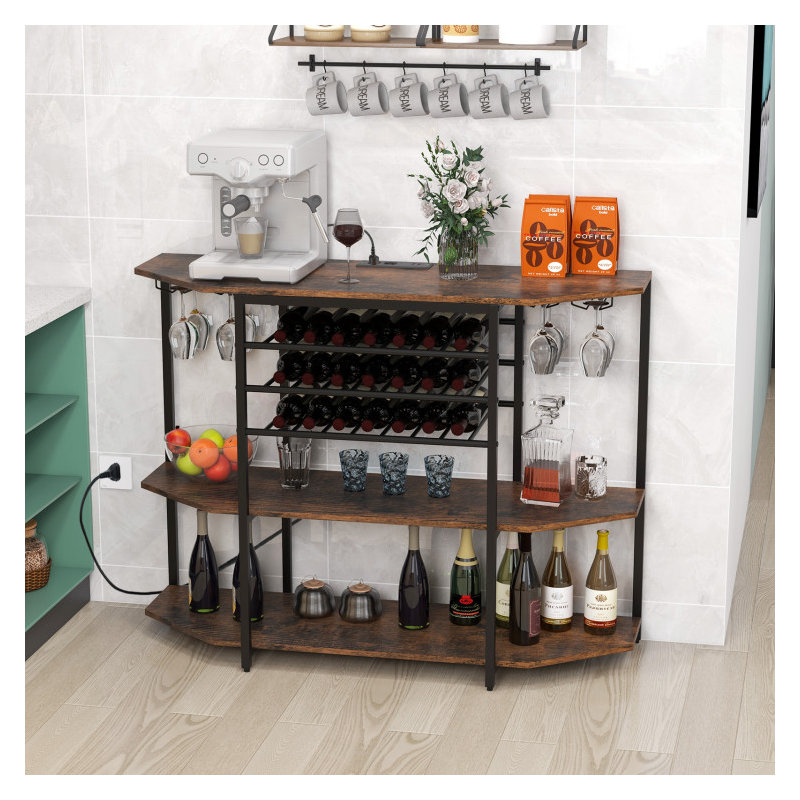 Armoire de bar 47,5 po Astha, Gris