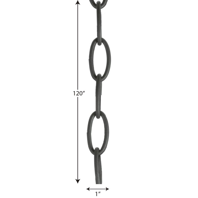10' of 9 Gauge Chain, Textured Black