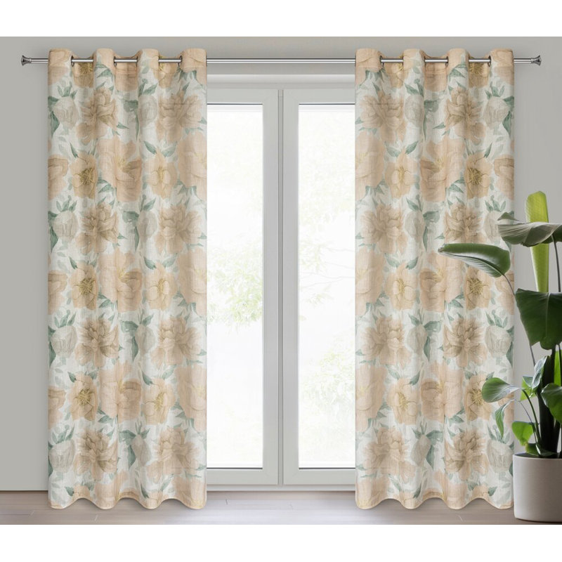 Polyester Blend Standard Eyelet Curtain Panel