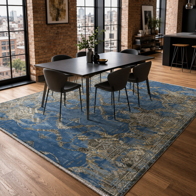 Vintage Look Cotton and Chenille Flatweave Area Rug, 200 x 300 cm