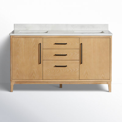 Langosta 60'' Free Standing Double Bathroom Vanity with Top