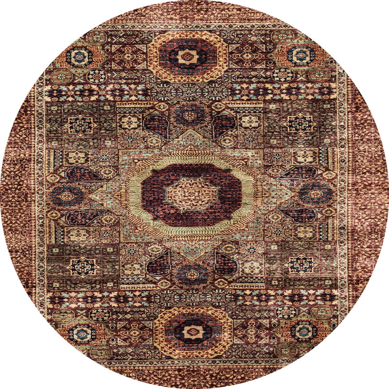 Abstract Indoor Rug, Round 7'