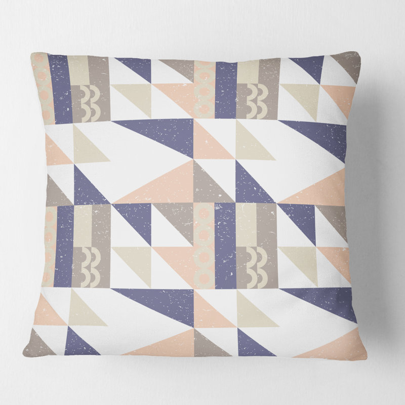 Coussin décoratif rétro Mid-Century, 18 po x 18 po