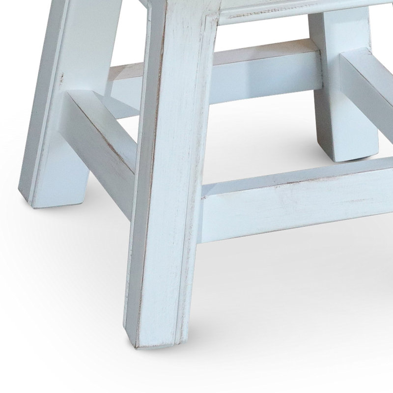 Jacqueline 1 - Step Wood Step Stool, White