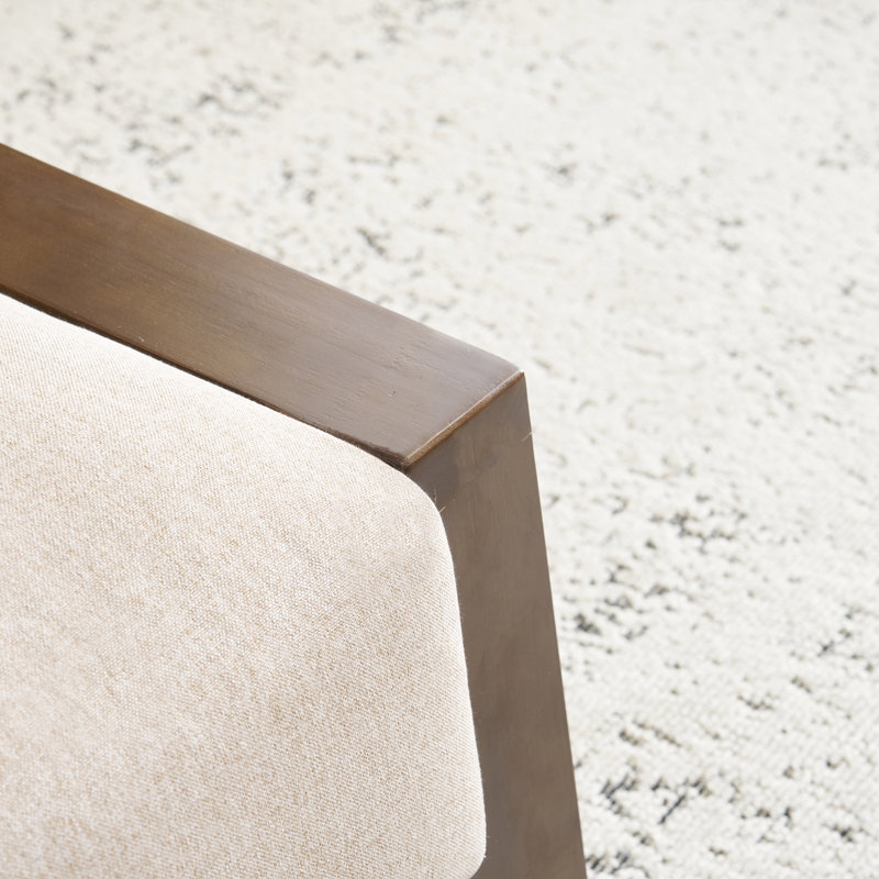 Comfortable Rectangular Solid Wood Stool with Padded Seat