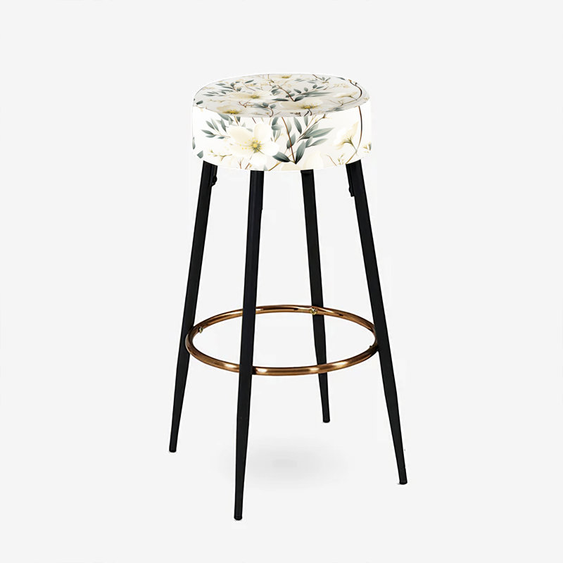 Harmony de jonquille blanche et bleue - ensemble de 2 tabourets floraux