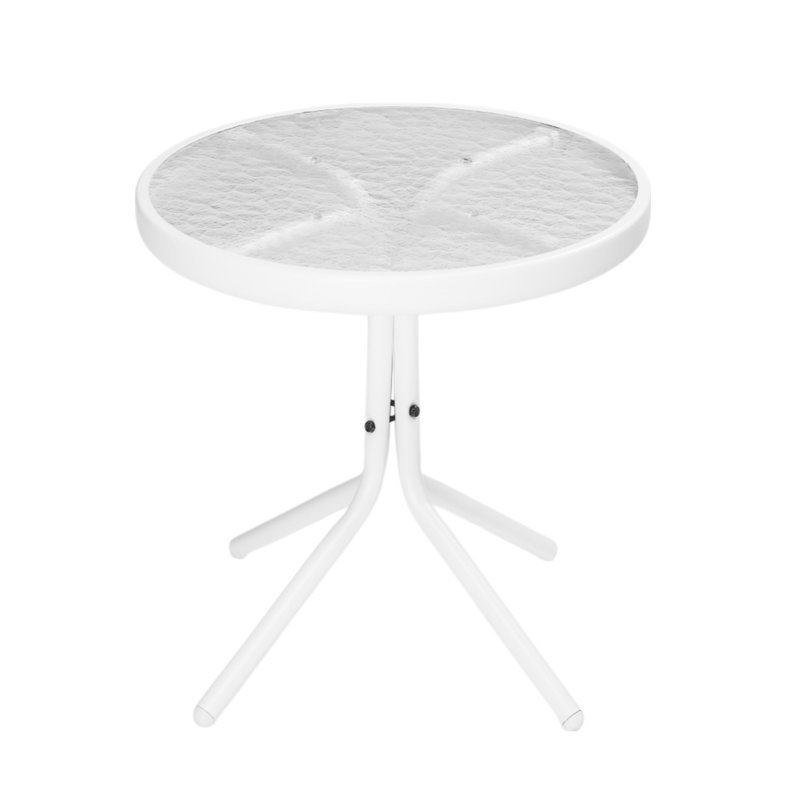 18In Round Outdoor Side Table,White, White