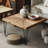 Retro Burlywood Solid Wood Rectangular Coffee Table
