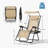 Zero Gravity Chair, Folding Recliner Outdoor Patio Lounge Chair With Adjustable Sunshade and Cup Holder Tray-576054159