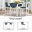 Ensemble de salle à manger 3 pièces à hauteur de comptoir en bois avec 2 chaises rembourrées pour petits espaces, blanc et gris-2803113-2803116-2803120