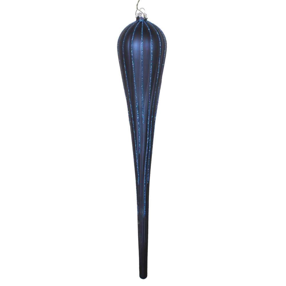 16" Shatterproof Finial Ornament, Midnight Blue
