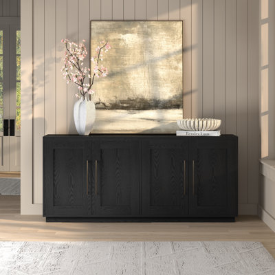 Tillman 68" Rectangular Buffet Table in Black Grain