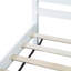 Structure de lit simple en bois d'hévéa massif avec tête et pied de lit à lattes, lit en bois robuste, aucun sommier requis-925229389