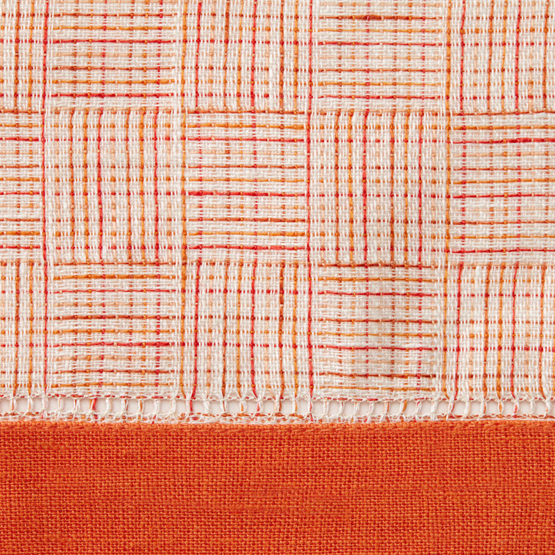 Mikelina Linen Rectangle Placemats, Tangerine