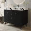 Meuble-lavabo autoportant moderne de 36 po avec plateau en pierre frittée, lavabo en céramique et rangement intelligent