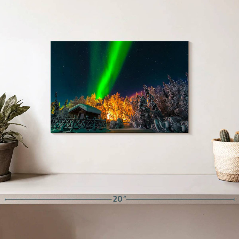 Alvord Wintry Lapland Northern Lights, H 8 po x l 12 po