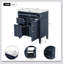 Meuble-lavabo de salle de bain 30 po avec lavabo supérieur, meuble-lavabo moderne avec 2 tiroirs et tiroir basculant, meuble-lavabo simple-1447457574