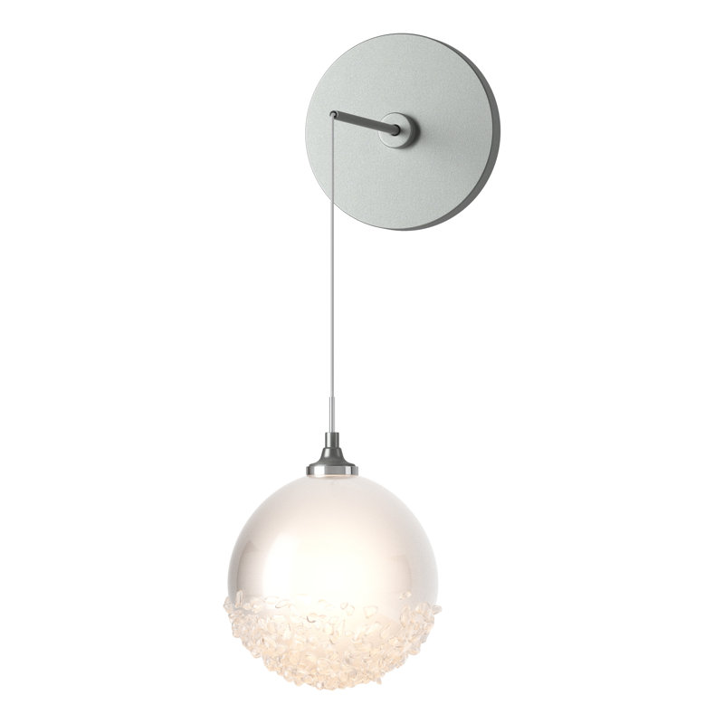 Fritz Steel Wall Armed Sconce, Vintage Platinum