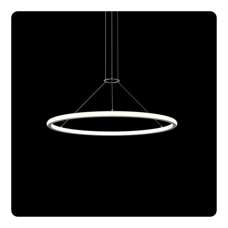 Luna 2 - Light LED Pendant, 3000K, 1.5" H x 37.5" W x 37.5" D, Bright Satin