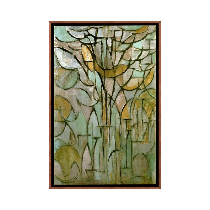 « tree, 1912 » par piet mondrian-print, H 26 po x l 18 po x 1,5 po, Toile avec cadre en bois classique